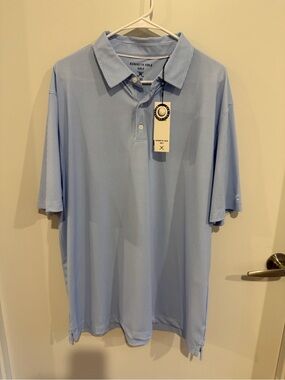 Kenneth Cole Men’s Light Blue Performance Polo